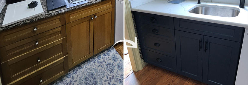 Before and After of Kitchen Cabinets in Yonkers