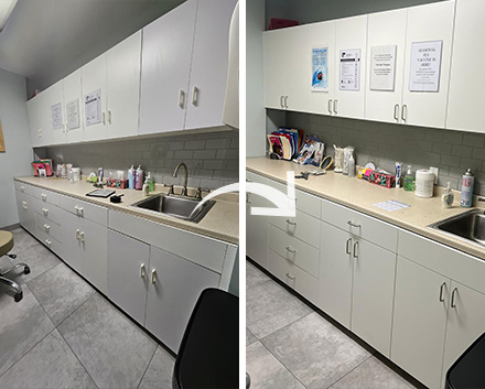 Before and After Medical Office Cabinets