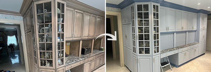 Manhattan Kitchen Cabinet Refinished